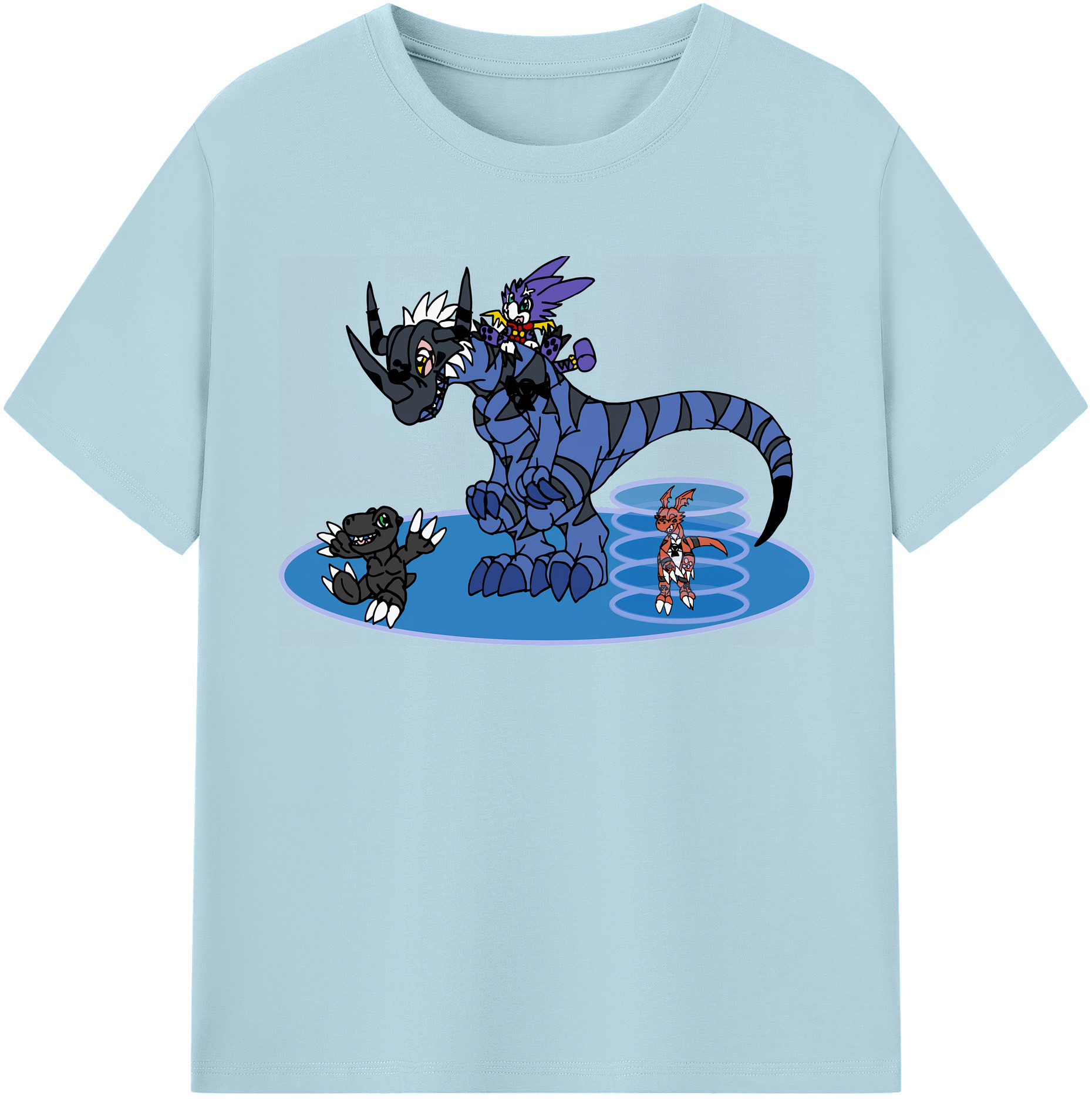 （画像用） Digimon デジタルモンスター/デジモン 綿100％半袖Tシャツ（フロントプリント）